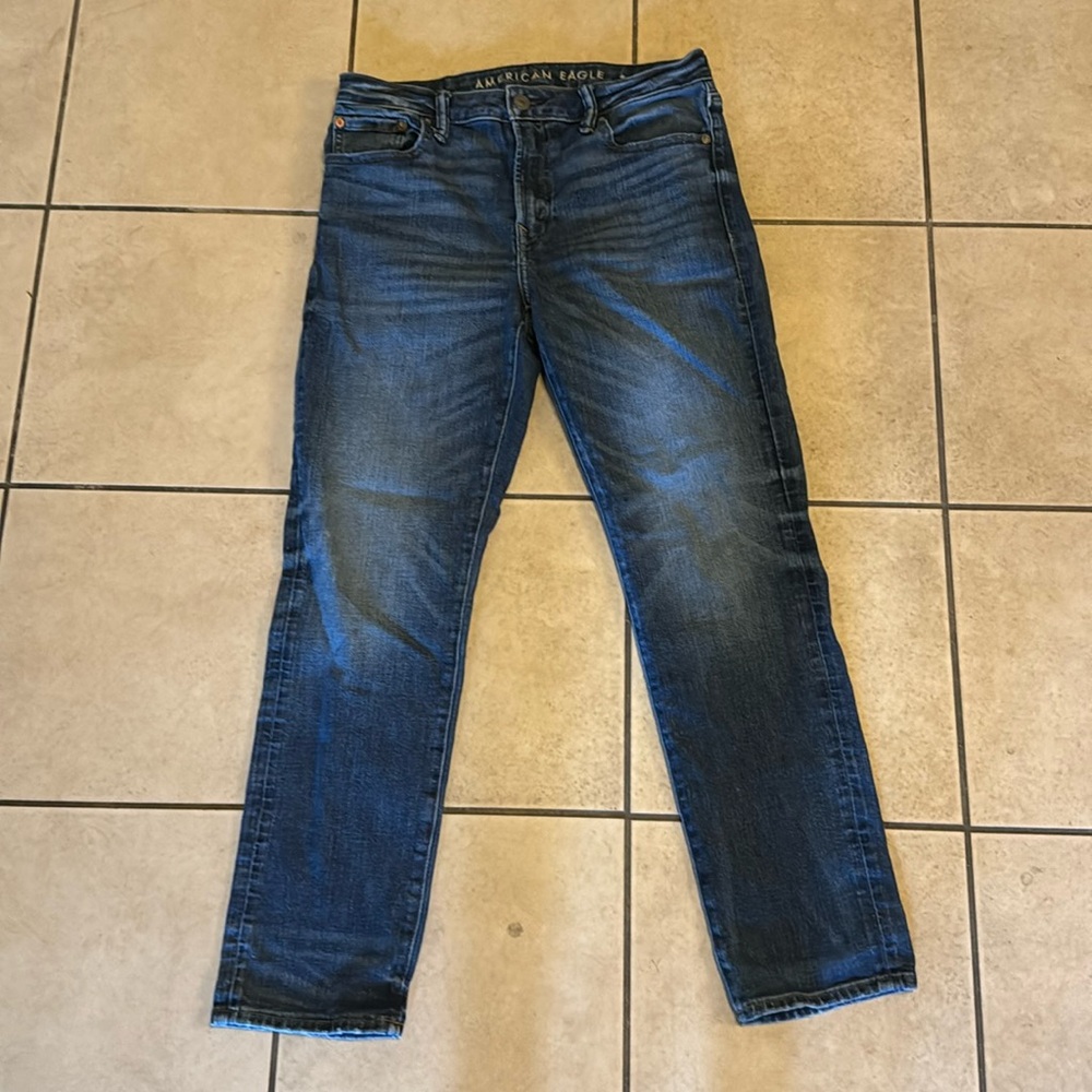 American Eagle Slim Straight Blue Jeans 32-30